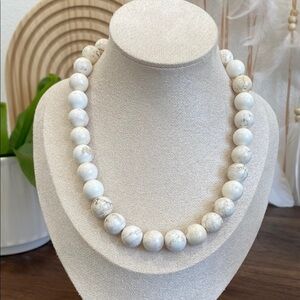 New Hespera White Turquoise Genuine Gemstone Necklace